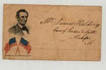 Mr. James Fielding - Care of Gordon & Keith - 1861c Abraham Lincoln Port., Perkins Collection 1861 to 1933 Envelopes and Postcards